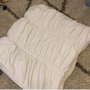 NWOT PB teen twin xl pinstripe comforter